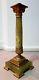 Antique Victorian French Marble Onyx 35cm Oil Lamp Base Corinthian Column Brass