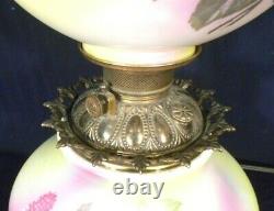 Antique Victorian Gwtw Oil Lamp With Original Ball Shade