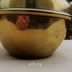 Antique Victorian HINKS 45CP Brass Rise And Fall Oil Lamp Complete With Chimney