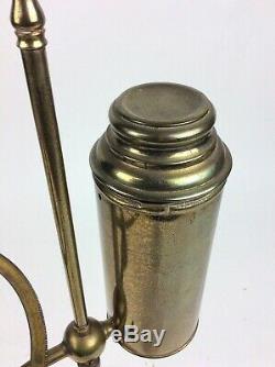 Antique Victorian Manhattan Brass Co. Student Single Arm Oil Lamp 1879 PATENT