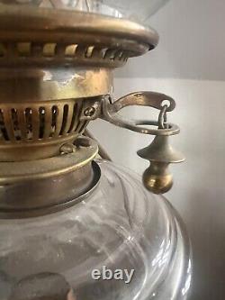 Antique Victorian Maple Hunks Patent Oil Lamp Converted To Electric