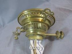 Antique Victorian Maple London Hinks No. 2 brass oil lamp burner