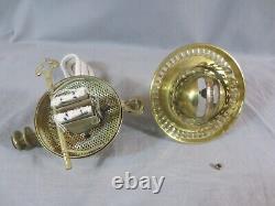 Antique Victorian Maple London Hinks No. 2 brass oil lamp burner