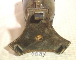 Antique Victorian Oil Lamp R. E. & S. Evered & CO. England Cranberry Etched Shade