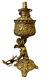Antique Victorian Ornate Winged Cherub Banquet Oil Kerosene Lamp Electric Gwtw