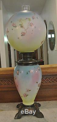 Antique Victorian Parlor Gone With The Wind American Eureka Oil Hurricane Lamp