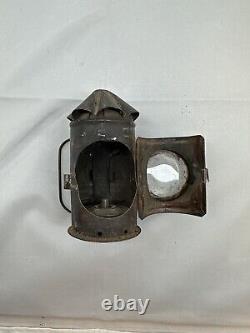Antique Victorian Police Bulls Eye Oil Lamp No Makers Marking