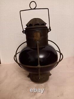 Antique Victorian Storm Lantern. Grimsby Co. Ltd