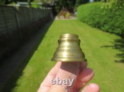 Antique Victorian Yellow Glass Duplex Oil Lamp Fount Font