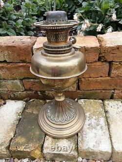 Antique Victorian Youngs Brass Oil Lamp Has Wick