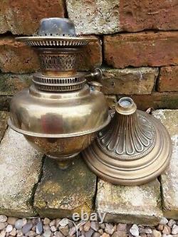 Antique Victorian Youngs Brass Oil Lamp Has Wick