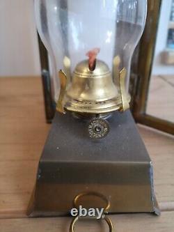 Antique / Vintage Brass Carry Handle / Wall Hung / Carriage Oil Lamp Lantern