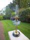 Antique Vintage Brass English Make Oil Lamp & Chimney Shepards Hut Oil Lamp