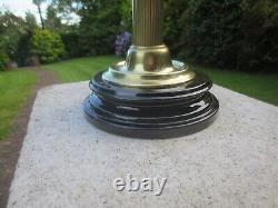 Antique Vintage Brass English Make Oil Lamp & Chimney Shepards Hut Oil Lamp