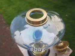 Antique Vintage Brass English Make Oil Lamp & Chimney Shepards Hut Oil Lamp