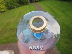 Antique Vintage Brass English Make Oil Lamp & Chimney Shepards Hut Oil Lamp