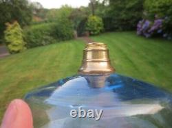 Antique Vintage Brass English Make Oil Lamp & Chimney Shepards Hut Oil Lamp