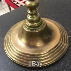 Antique Vintage Victorian Ornate Brass Double Oil Lamp