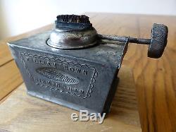 Antique solid-tyred Safety Bicycle Oil Lamp Lantern. William Bown. Victorian