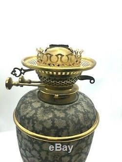 Antique taylor & tunnicliffe oil lamp lion paw feet Messenger burner