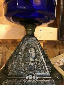 Antique victorian oil lamp
