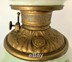 AntiqueGONE WITH THE WIND PARLOR BANQUET LAMP (GWTW)-HP CLEMATISOil/Kerosene
