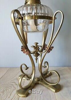 Arts And Crafts Brass Oil Lamp