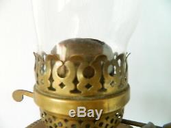 Beautiful Copper/ Brass and Glass OIL LAMP with Bust of Queen Alexandra c 1900