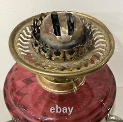 Beautiful Ruby Victorian Oil Lamp