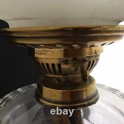 Beautiful Victorian Double Burner Corinthian Column Oil Lamp