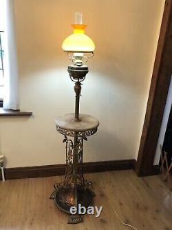 Beautiful antique oil standard lamp