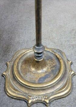 Brass Antique Whale Oil Lamp 4 Spouts Burners, Appx 20 Tall