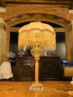 Brass Corinthian Oil Lamp, Stunning Downton Victorian Look French