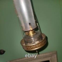 Ca. 1910 Antique VICTORIAN CRANBERRY HOBNAIL Hanging OIL LAMP Chandelier COMPLETE
