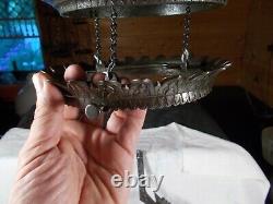 Cast Iron Victorian Iron Horse Hanging Kerosene Oil Lamp Frame Cleaned & Laquerd