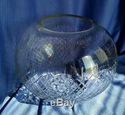 Crystal Globe Banquet Oil Lamp Parlor GWTW Empire Cut Ball Shade Dorflinger