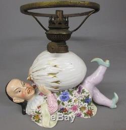 Extremely Rare Ernst Bohne Miniature Victorian Oil Lamp