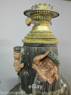 Extremely Rare Victorian Camel Oil Lamp By Wilhelm Schiller