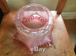 Excellent Victorian Cranberry oil lamp shade