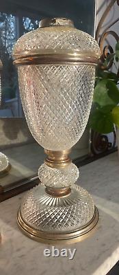 F&C Osler supercut glass large oil lamp