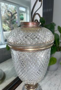 F&C Osler supercut glass large oil lamp