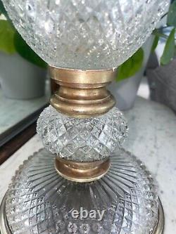 F&C Osler supercut glass large oil lamp