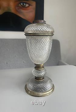 F&C Osler supercut glass large oil lamp