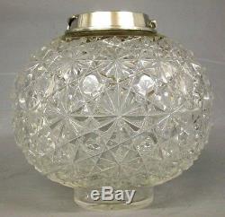 Fabulous Hukin & Heath Fancy Cut Glass & Silver Plated Oil Lamp