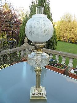 Fine Example Of A Victorian Corinthian Column Oil Lamp