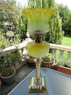 Fine Quality Lemon Twin Duplex Youngs Victorian Oil Lamp