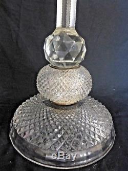Fabulous English Cut Glass Oil Lamp By F. C. Osler 1880
