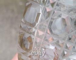 Fabulous Lead Crystal Daisy Cut Oil Lamp Font/Fount, Duplex, 176mm Wide, 23mm