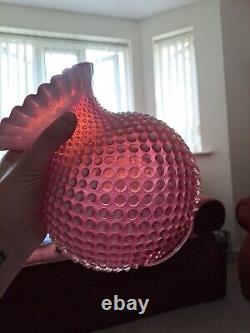 Fenton antique cranberry glass lamp