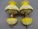 First Of Three Pairs Of Matching Original Victorian Peg Oil Piano Lamps 1